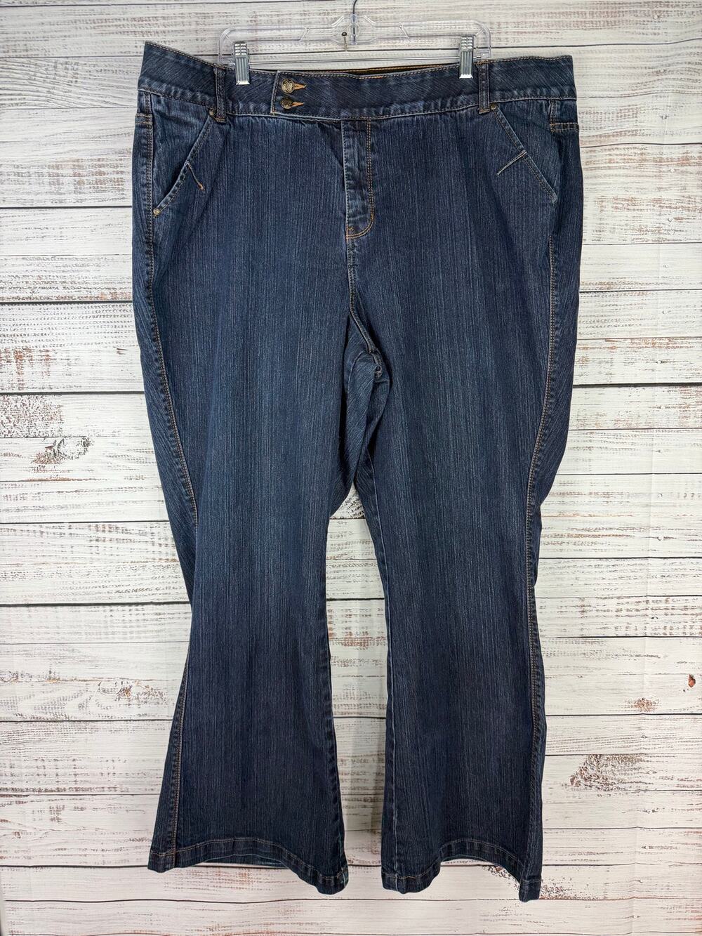 Lane Bryant Flare Jeans Tighter Tummy Technology 24 Plus Stretch Classic Casual